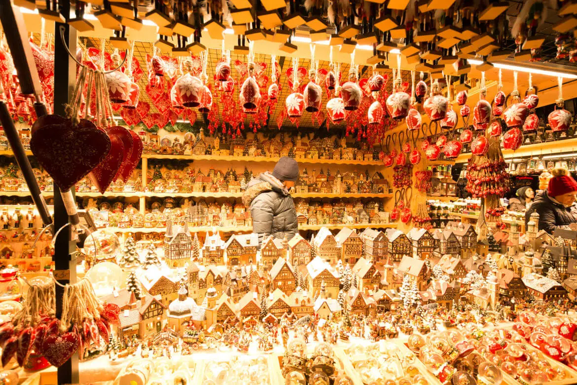 gingerbread store at a Christmas market in Europe