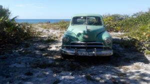 Vintage car of the fishermen we met on the way to Caleta Buena