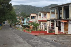 Houses at the main street in Vinales