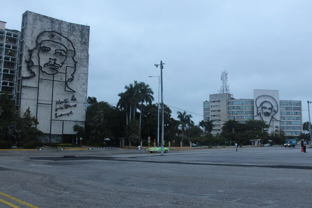 Che Guevara and Camilo Cienfuegos watching over Havana in Revolution Square