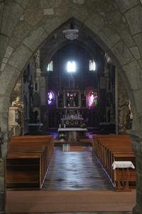 Interior of St. Procopius Cathedral in Trebic