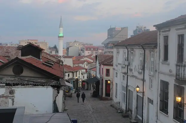 Ottoman bazaar from the hill to the Citadelle