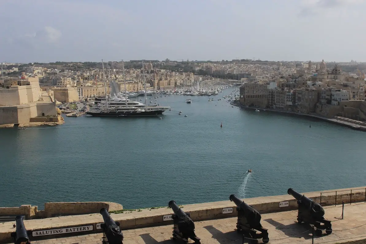 View over the Three cities from Valletta