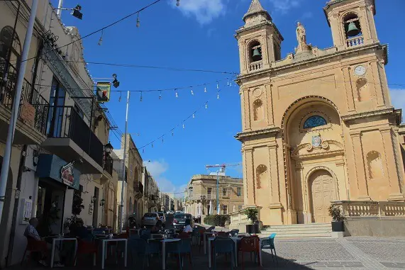 The main square in Marsaxlock, Malta