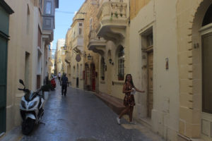 On the streets of Victoria in Malta