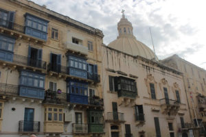 Traditional balconies in Valletta