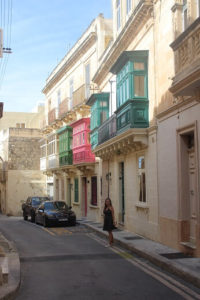 Colorful balconies in Rabat, Malta