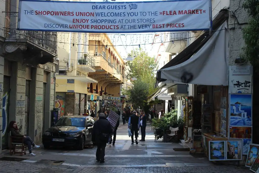 Entrance in the flea market, Athens