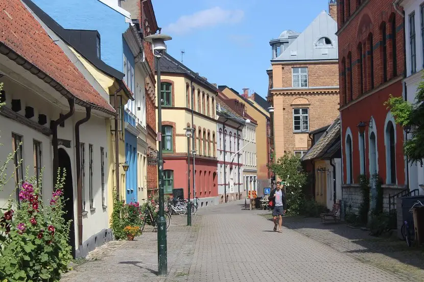 Colorful street in Malmo