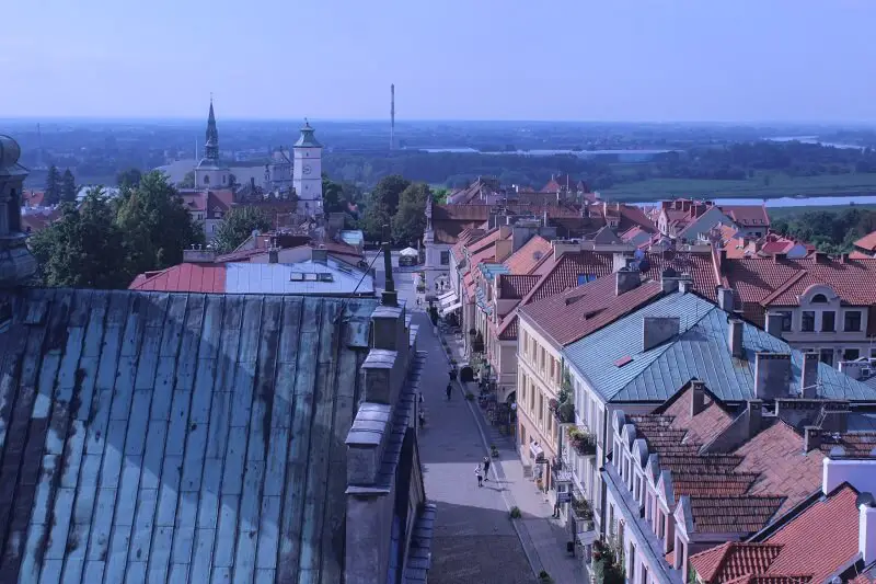 Panoramic view of Sandomierz from Opatowska Gate