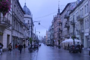 Piotrkowska street, the longest commercial street in Poland