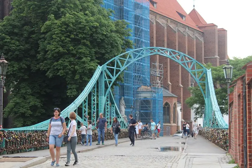 Podul Îndrăgostiților - unul dintre cele mai frumoase obiective turistice din Wroclaw