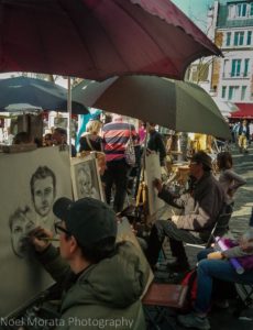 Artists on the backstreets of Montmartre