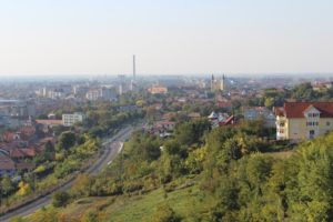 Vedere asupra orașului Oradea de pe Dealul Ciuperca