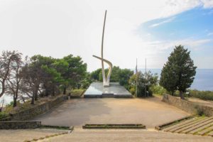 Seagull Wing Monument, Podgora, Croatia, communism and red tourism in Europe
