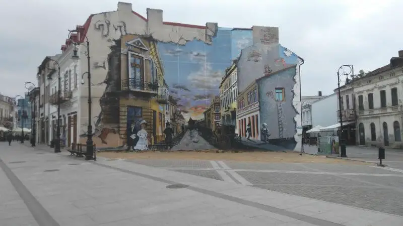 Mural din centrul istoric al orasului Craiova