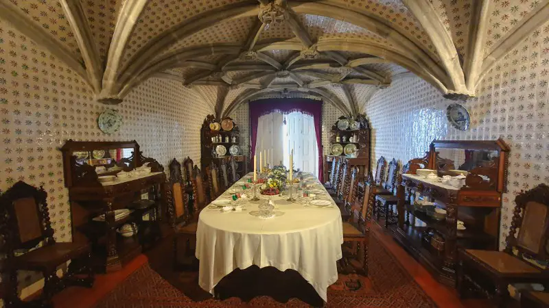 Dining room inside Pena Palace
