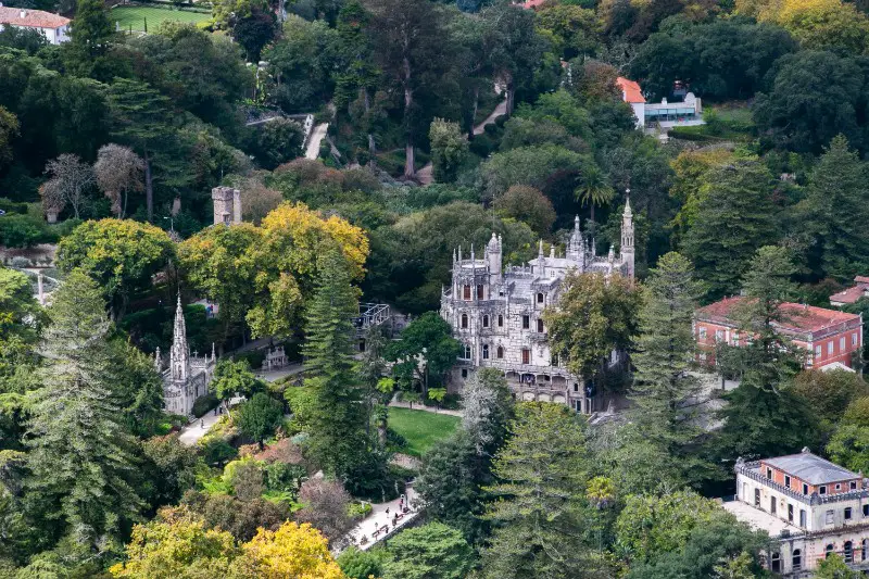 View of Quinta da Regaleira from the Moorish Castle in Sintra - day trip from Lisbon