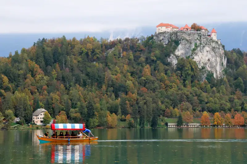 Best things to do at Lake Bled - hop on a pletna