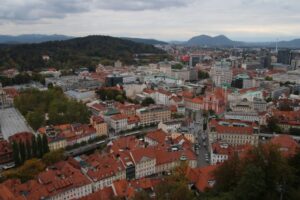 View over Ljubljana from the castle