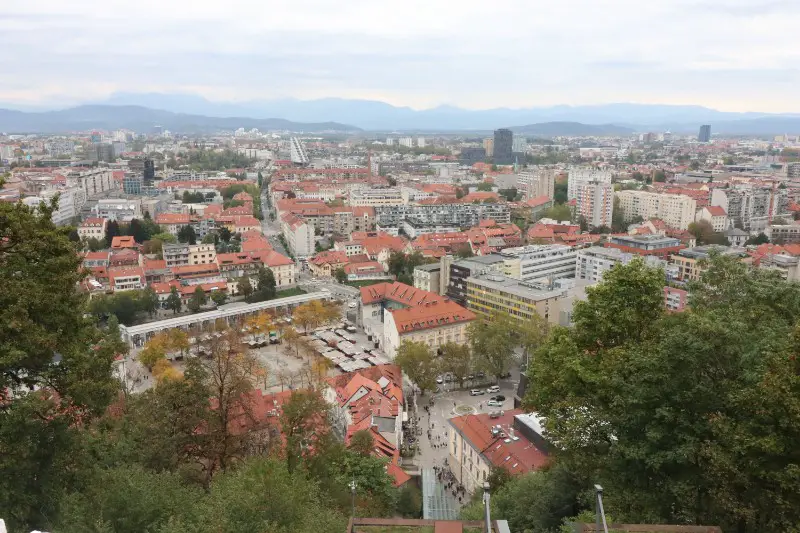 View over Ljubljana from the castle