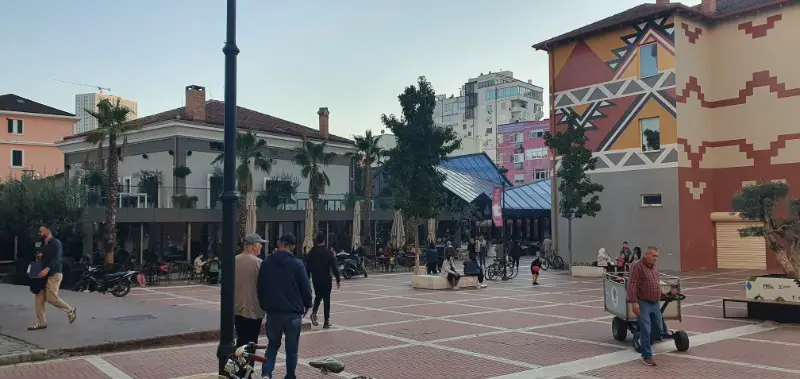 Colorful blocks in Tirana